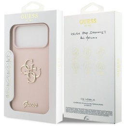 GUESS чохол для IPHONE 17 Pro Max GUHCP17XSC4GSMP (Silicone W/ Big 4G Script) рожевий