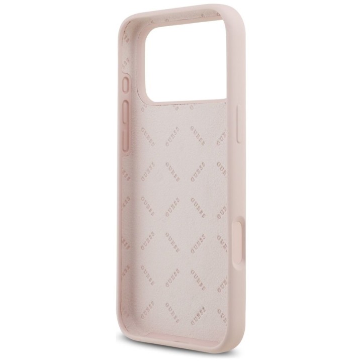 GUESS case for IPHONE 17 Pro Max GUHCP17XSC4GSMP (Silicone W/ Big 4G Script) pink