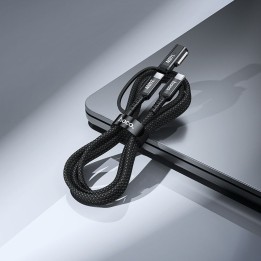Кабель 2w1 USB C для USB C / Mag3 Hoco 240W 1,8 m U142 черный