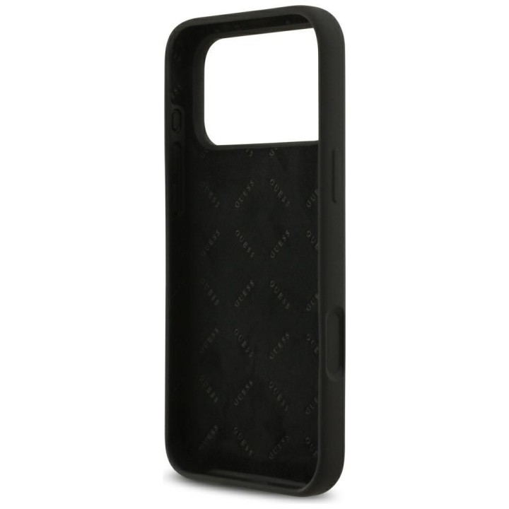 GUESS чохол для IPHONE 17 Pro Max GUHCP17XSC4GSMK (Silicone W/ Big 4G Script) чорний