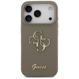 GUESS чехол для IPHONE 17 Pro GUHCP17LSC4GSMW (Silicone W/ Big 4G Script) коричневый