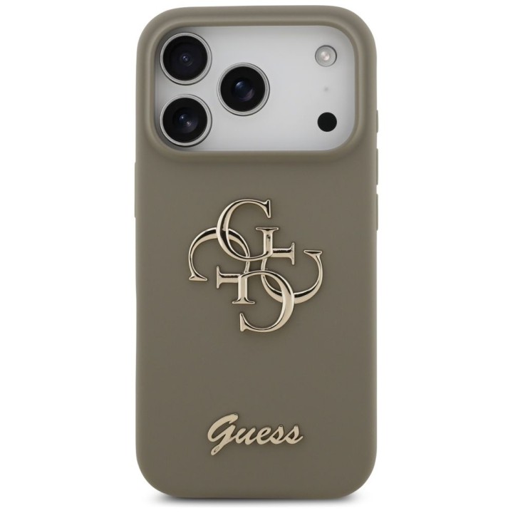 GUESS чохол для IPHONE 17 Pro GUHCP17LSC4GSMW (Silicone W/ Big 4G Script) коричневий