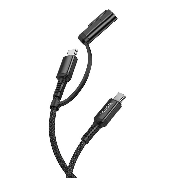 Кабель 2 в 1 USB C — USB C / Mag3 Hoco 240W 1,8 m U142 чорний