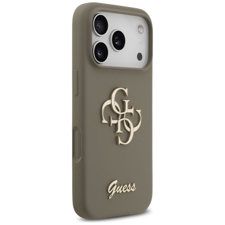 GUESS чохол для IPHONE 17 Pro GUHCP17LSC4GSMW (Silicone W/ Big 4G Script) коричневий