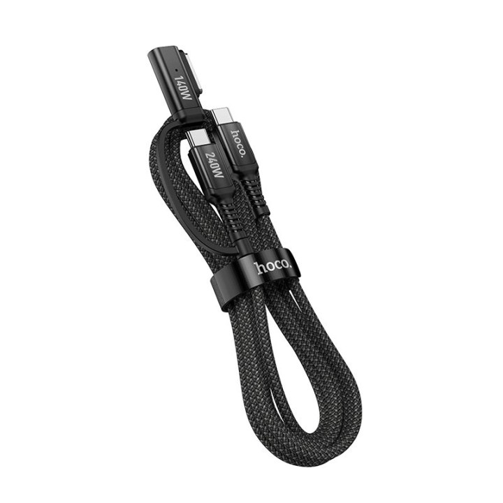 Кабель 2 в 1 USB C — USB C / Mag3 Hoco 240W 1,8 m U142 чорний