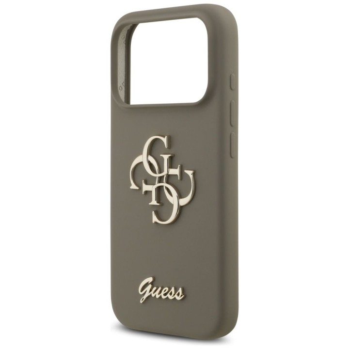 GUESS чехол для IPHONE 17 Pro GUHCP17LSC4GSMW (Silicone W/ Big 4G Script) коричневый