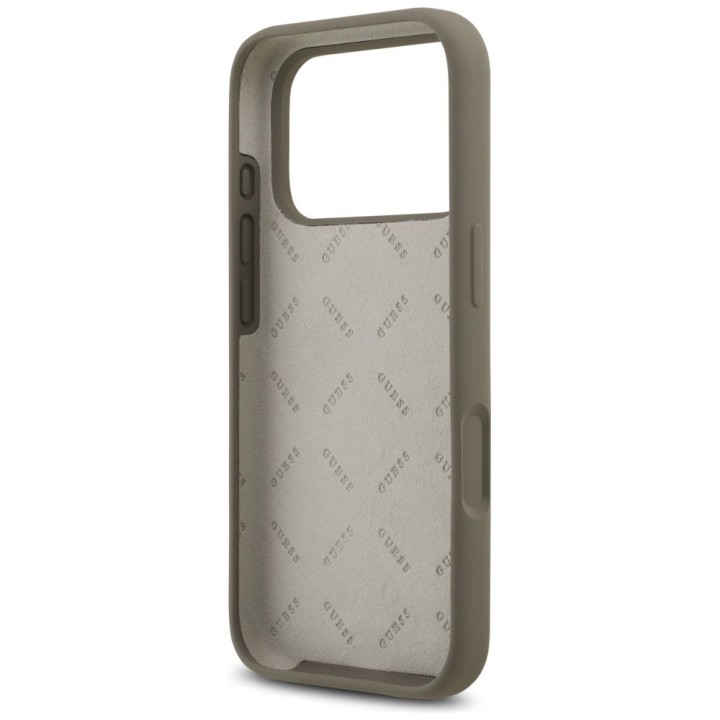 GUESS чохол для IPHONE 17 Pro GUHCP17LSC4GSMW (Silicone W/ Big 4G Script) коричневий