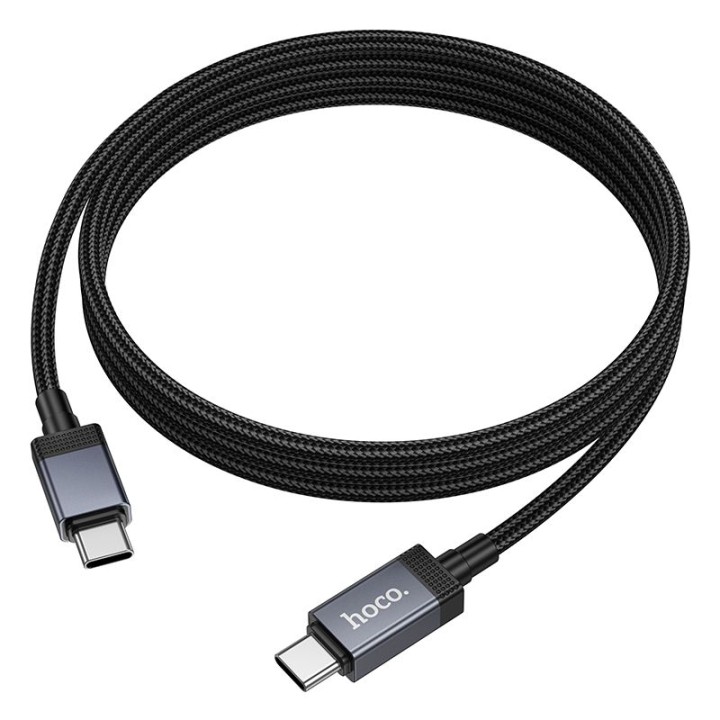 Кабель USB-C – USB-C Hoco 3A 60W з дисплеєм 1 m X118 чорний