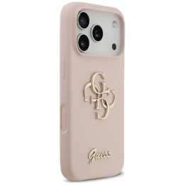 GUESS чехол для IPHONE 17 Pro GUHCP17LSC4GSMP (Silicone W/ Big 4G Script) розовый