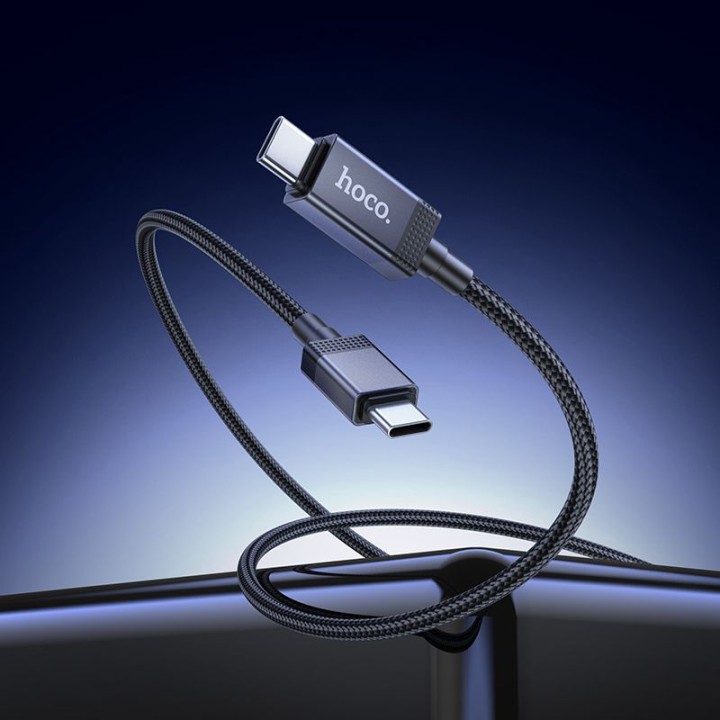 USB-C to USB-C cable Hoco 3A 60W with display 1 m X118 black