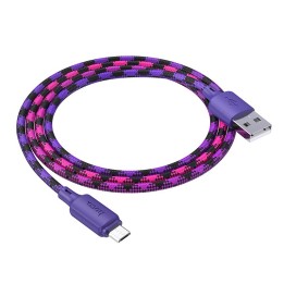 Cable USB A for Micro USB Hoco 2,4A 1 m X116 gradient purple