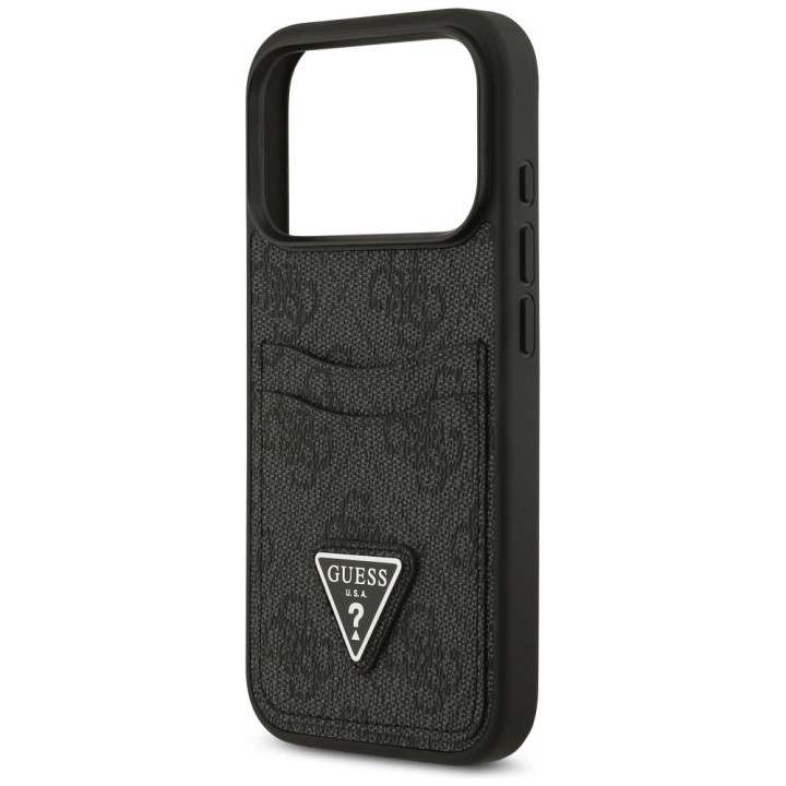GUESS чехол для IPHONE 17 Pro GUHCP17LP4TPK (4G Double Card Triangle) черный
