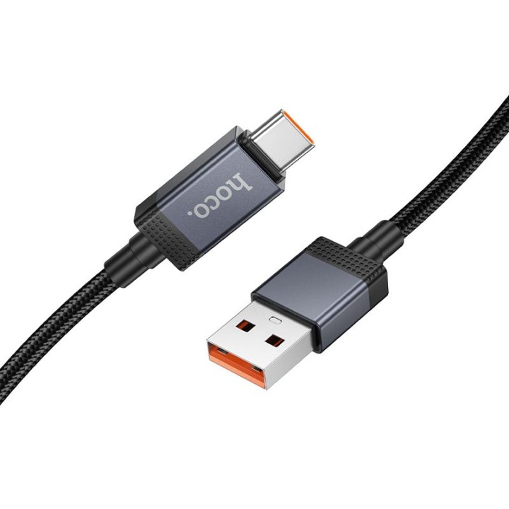 Кабель USB A — USB C Hoco 5A с дисплеем 1 m X118 черный
