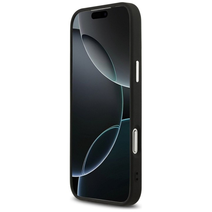 GUESS чохол для IPHONE 17 Pro сумісний із MagSafe GUHMP17LPSDTSCMK (PU W/ Triangle Logo) чорний