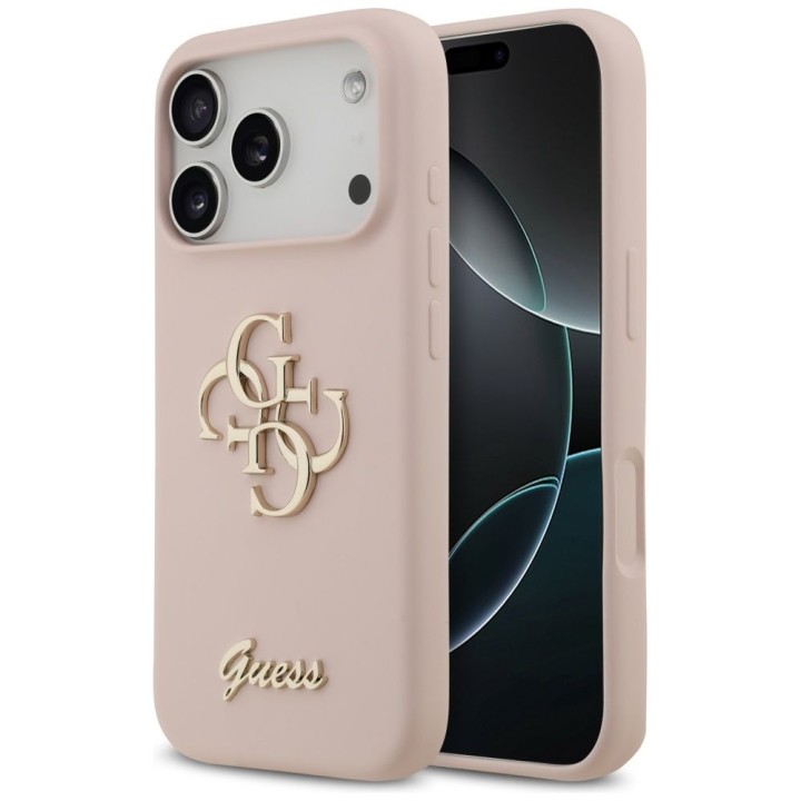 GUESS чохол для IPHONE 17 Pro GUHCP17LSC4GSMP (Silicone W/ Big 4G Script) рожевий
