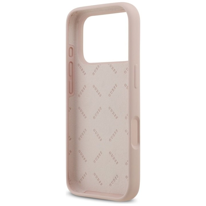 GUESS чехол для IPHONE 17 Pro GUHCP17LSC4GSMP (Silicone W/ Big 4G Script) розовый