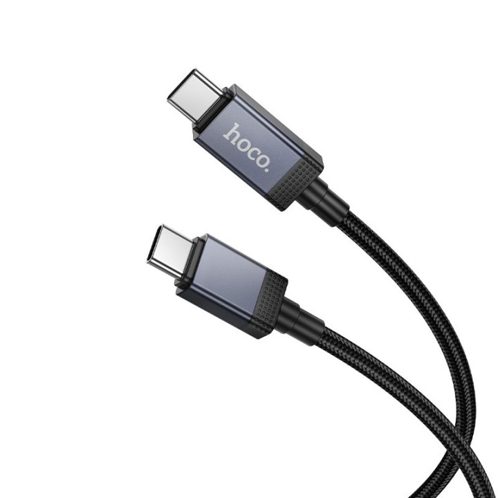 Кабель USB-C – USB-C Hoco 3A 60W з дисплеєм 1 m X118 чорний