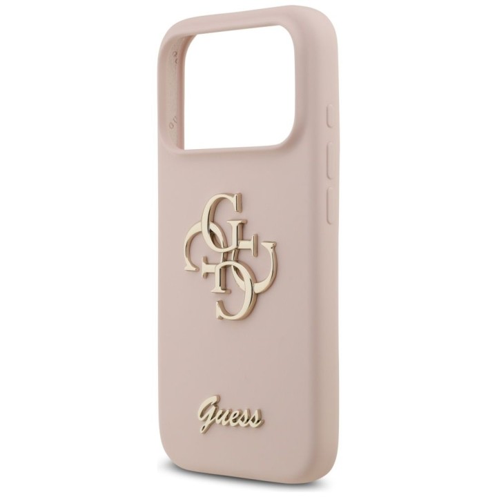 GUESS чехол для IPHONE 17 Pro GUHCP17LSC4GSMP (Silicone W/ Big 4G Script) розовый