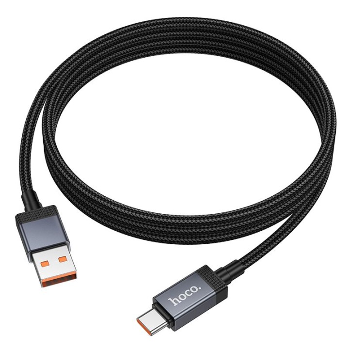 Cable USB A to USB C Hoco 5A with display 1 m X118 black