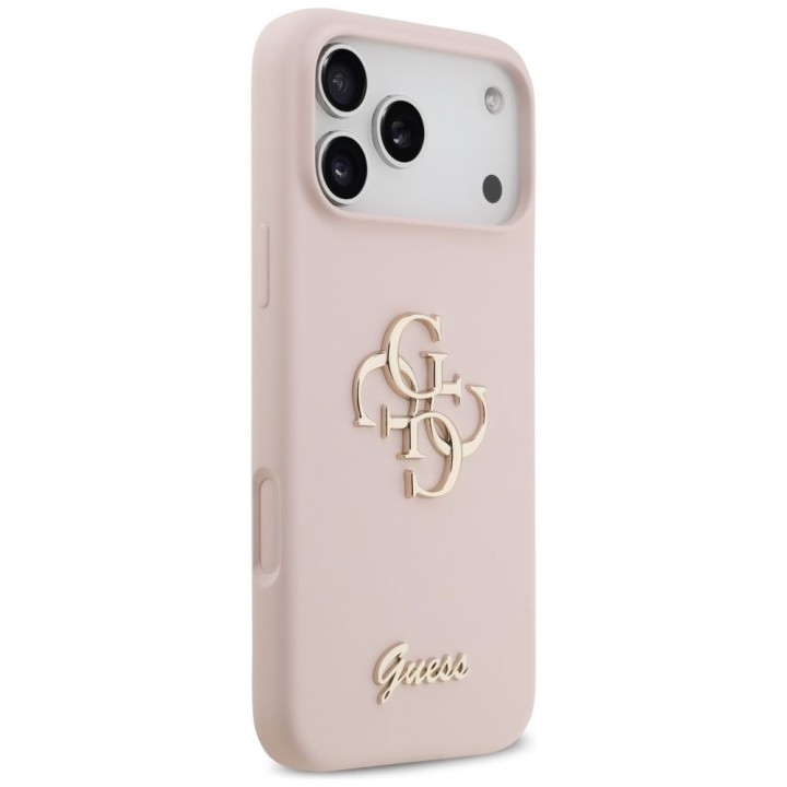 GUESS case for IPHONE 17 Pro Max GUHCP17XSC4GSMP (Silicone W/ Big 4G Script) pink