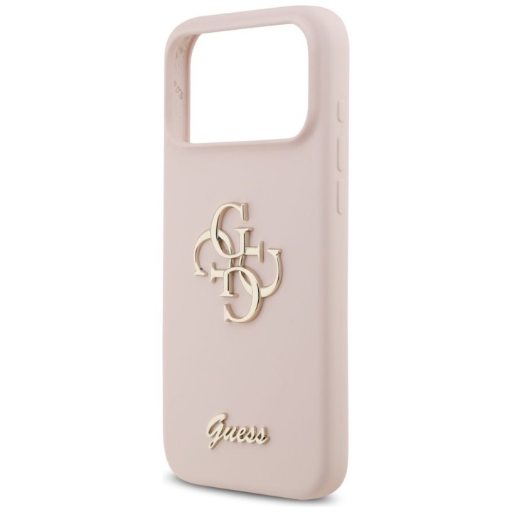 GUESS чехол для IPHONE 17 Pro Max GUHCP17XSC4GSMP (Silicone W/ Big 4G Script) розовый
