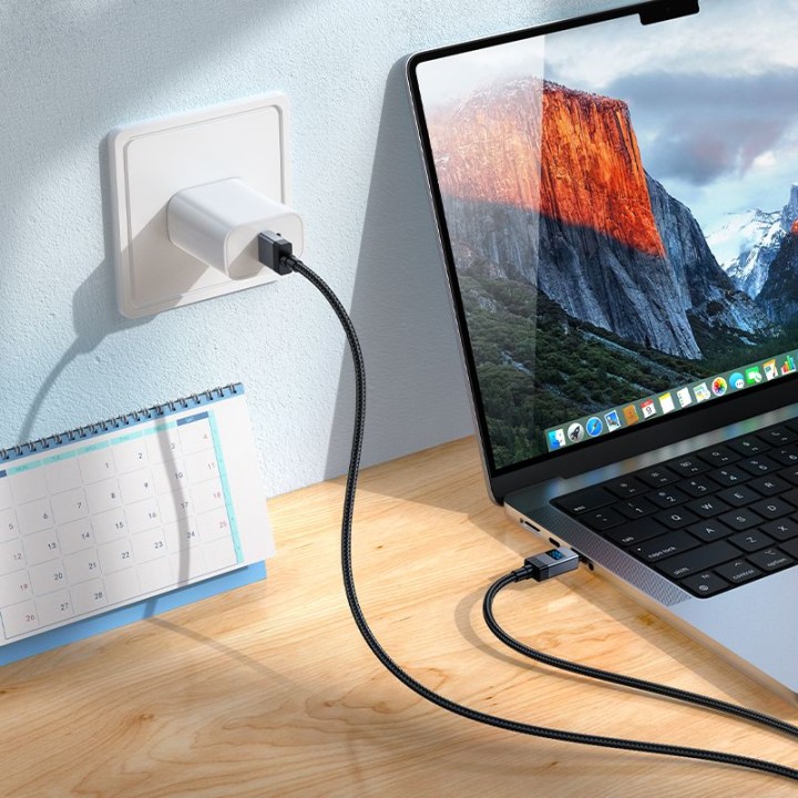 Кабель USB A — USB C Hoco 5A с дисплеем 1 m X118 черный