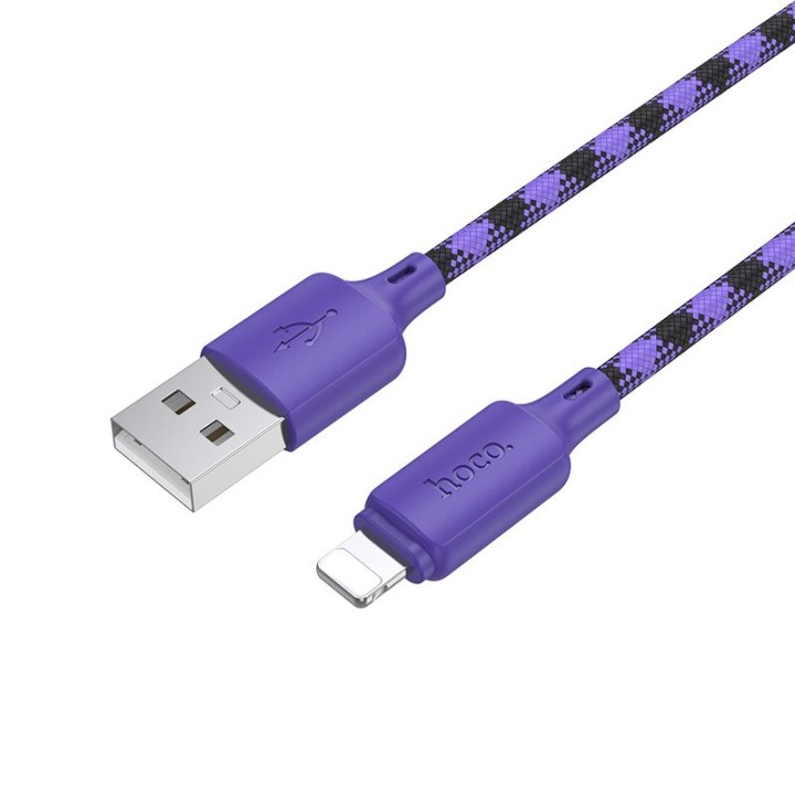Кабель USB A для Lightning Hoco 2,4A 1 m X116 градиент фиолетовый