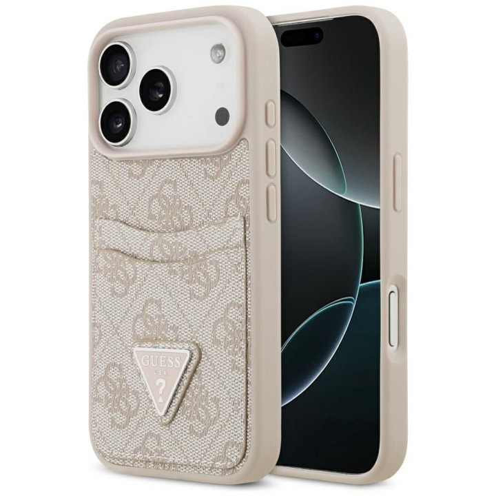 GUESS чохол для IPHONE 17 Pro GUHCP17LP4TPP (4G Double Card Triangle) рожевий