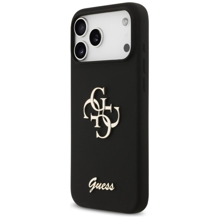 GUESS чохол для IPHONE 17 Pro Max GUHCP17XSC4GSMK (Silicone W/ Big 4G Script) чорний