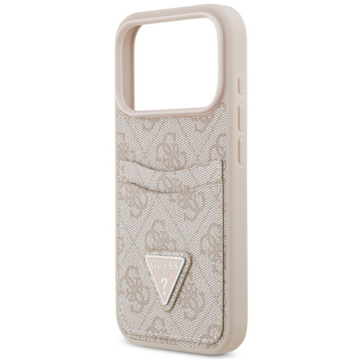 GUESS case for IPHONE 17 Pro GUHCP17LP4TPP (4G Double Card Triangle) pink