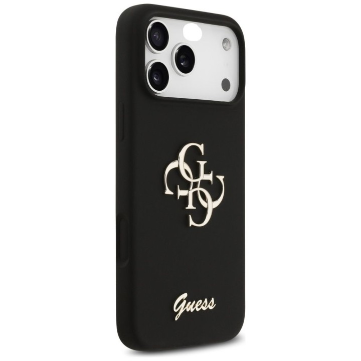 GUESS чехол для IPHONE 17 Pro Max GUHCP17XSC4GSMK (Silicone W/ Big 4G Script) черный