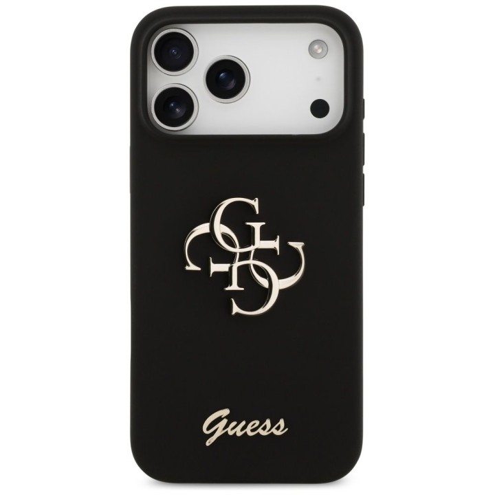 GUESS чохол для IPHONE 17 Pro Max GUHCP17XSC4GSMK (Silicone W/ Big 4G Script) чорний