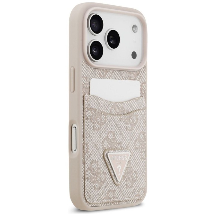 GUESS чохол для IPHONE 17 Pro GUHCP17LP4TPP (4G Double Card Triangle) рожевий
