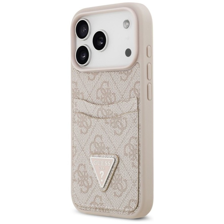 GUESS case for IPHONE 17 Pro GUHCP17LP4TPP (4G Double Card Triangle) pink