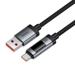 Кабель USB-A – USB-C Hoco PD 6A 100W 1,2m з дисплеєм U148 чорний