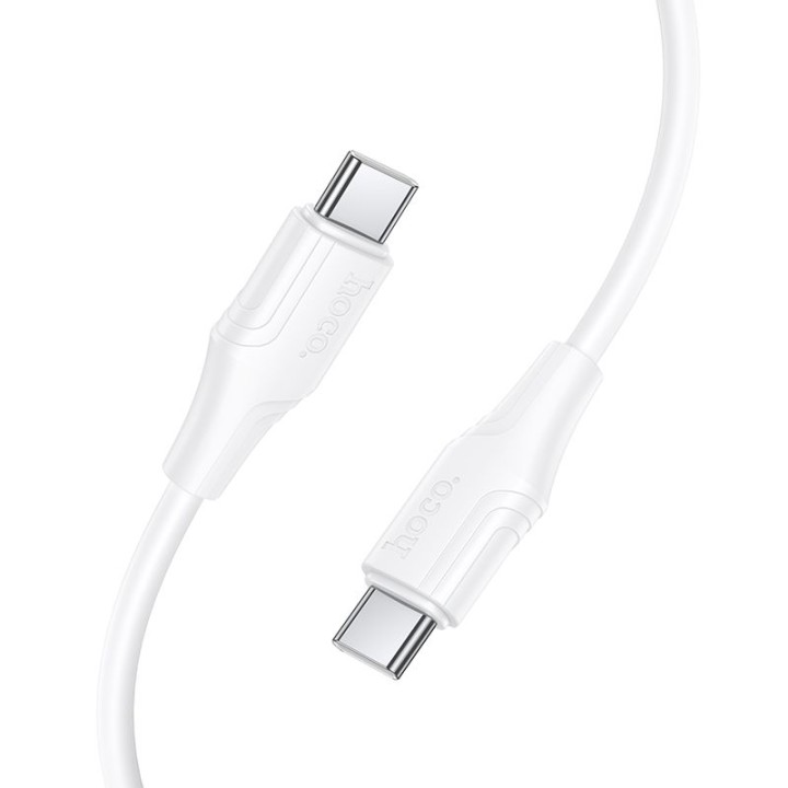 Кабель USB C — USB C Hoco 3A 60W силиконовый 1 m X124 белый