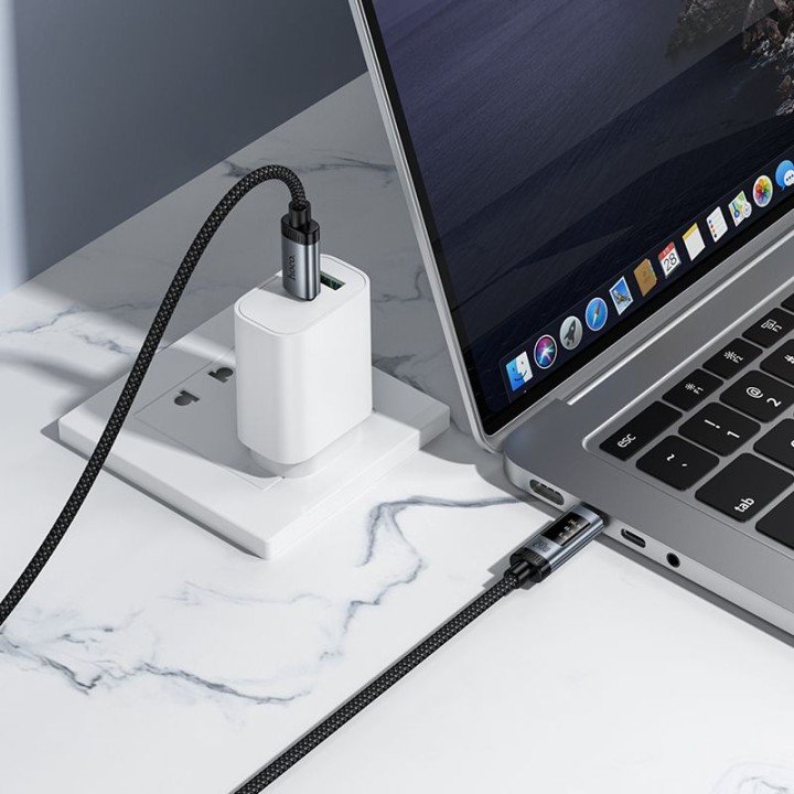 USB-C to USB-C cable Hoco PD 6A 240W 1,2m with display U148 black