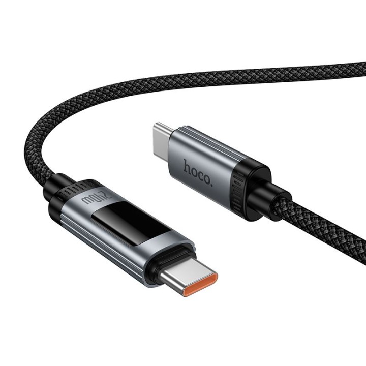 USB-C to USB-C cable Hoco PD 6A 240W 1,2m with display U148 black