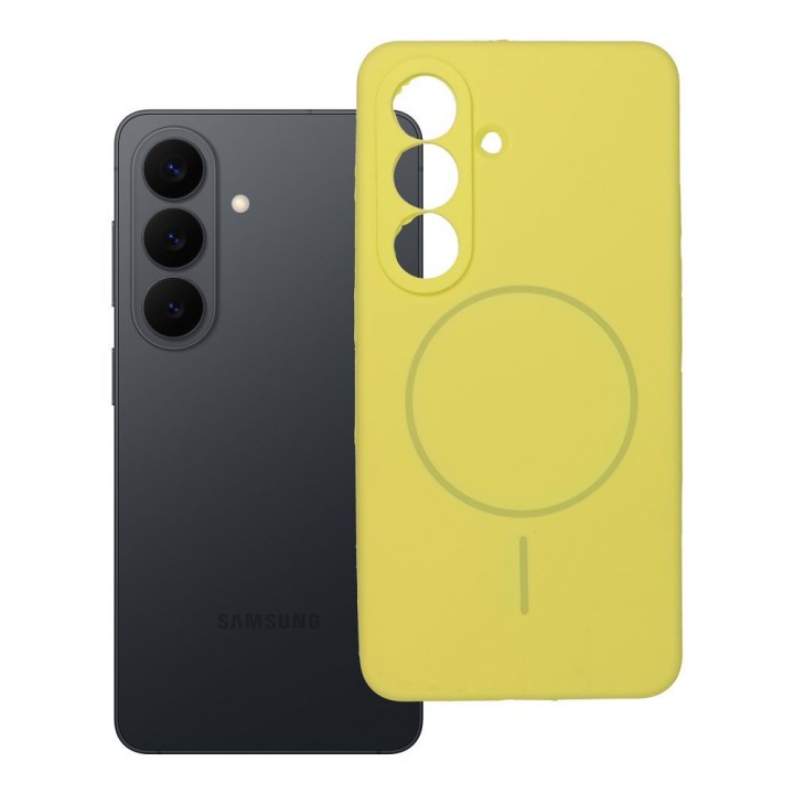Case for Samsung S26 Silicone 2mm (camera protection) compatible with MagSafe yellow