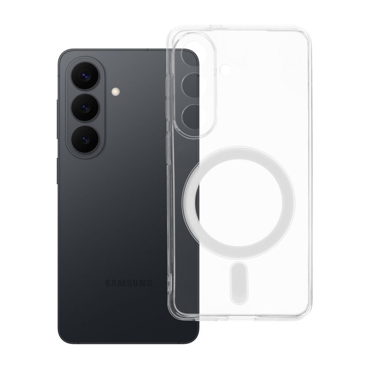 Case for Samsung S26 Clear Case 2 mm Mag Cover compatible with MagSafe (camera protection) transparent