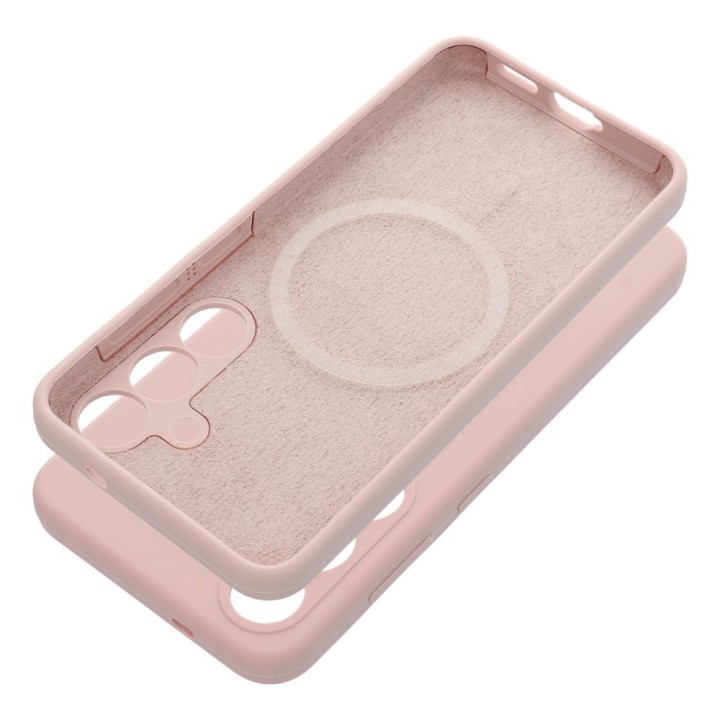 Case for Samsung S26 PLUS Silicone 2mm (camera protection) MagSafe compatible pudrowy pink