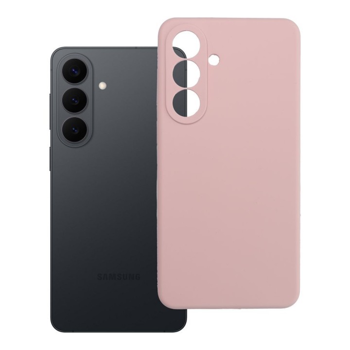 Чохол для Samsung S26 PLUS Silicone 2mm (camera protection) пудрово-рожевий
