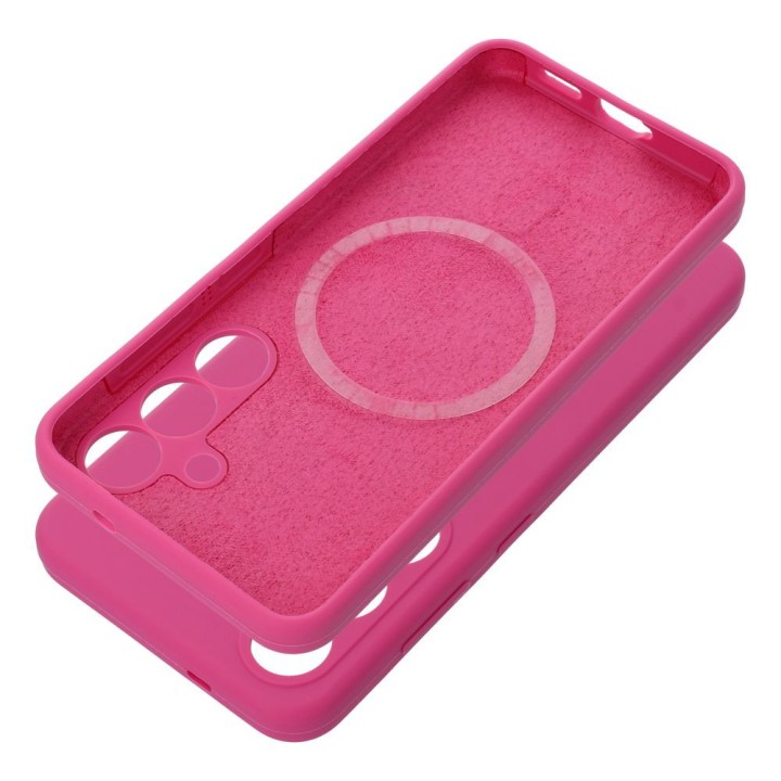 Case for Samsung S26 Silicone 2mm (camera protection) compatible with MagSafe pink