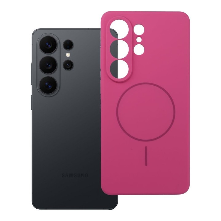 Case for Samsung S26 ULTRA Silicone 2mm (camera protection) compatible with MagSafe pink