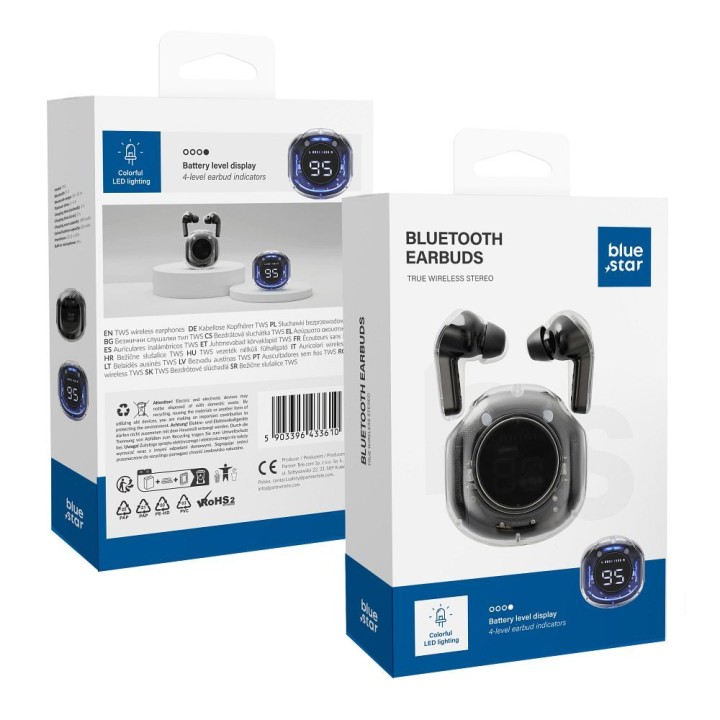 Бездротові навушники BLUE STAR AirCrystal TX1 TWS чорні
