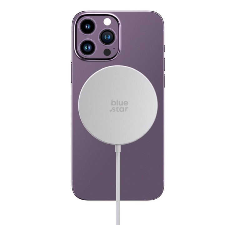 Беспроводное зарядное устройство BLUE STAR Charing Pad 15w, совместимое с MagSafe, белое