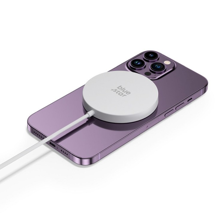 Беспроводное зарядное устройство BLUE STAR Charing Pad 15w совместимая с Magsafe белое