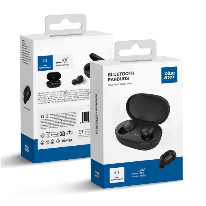 Wireless headphones BLUE STAR Buds TX2 TWS black