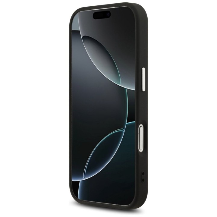 KARL LAGERFELD case for IPHONE 17 Pro compatible with MagSafe KLHMP17LPSMLRKCK (PU K&C Pins) black