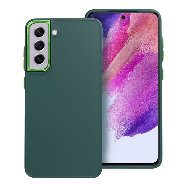 Чехол для Samsung S21 FE Frame зеленый